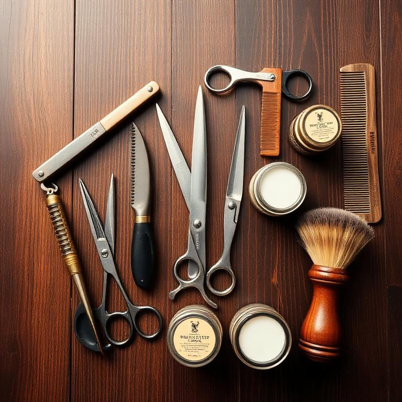 Vintage barber tools